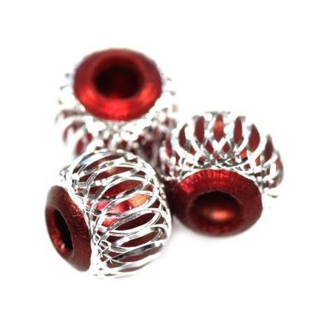 Rød charm aluminium